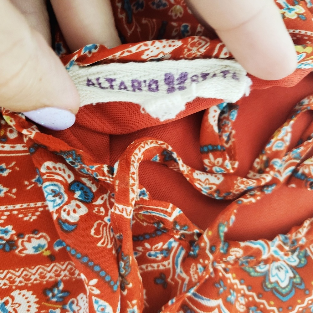 Altar'd State Ruffled Sleeve Shift Dress - Picture 3 of 3